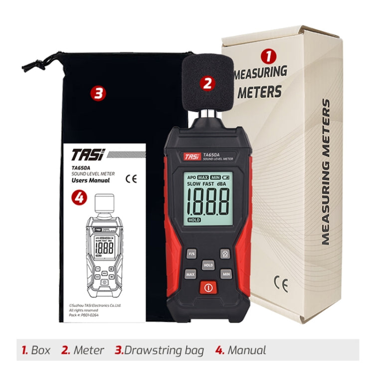 TASI TA650A Decibel Detector House Volume Tester Noise Meter, TA650A