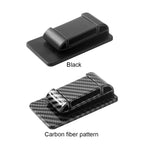 Car Seat Belt Holder Anti-collision Elastic Buckle Limiter, Matt Black, Carbon Fiber Black
