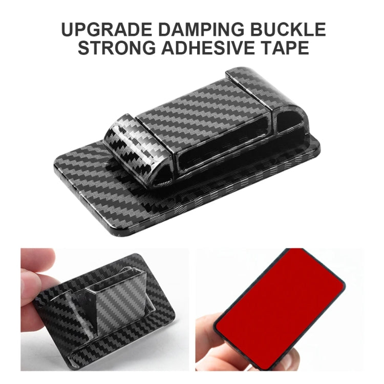 Car Seat Belt Holder Anti-collision Elastic Buckle Limiter, Matt Black, Carbon Fiber Black