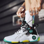 Men Outdoor Basketball Shoes Thick Bottom Non-Slip Teenage Sneakers Soft Bottom Running Shoes, 39, 40, 41, 42, 43, 44, 45