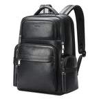 Bopai 61-98611 Large-capacity Waterproof First-layer Cowhide Laptop Backpack With USB+Type-C Port, 61-98611