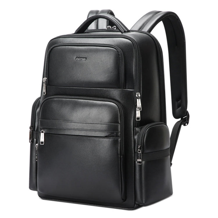 Bopai 61-98611 Large-capacity Waterproof First-layer Cowhide Laptop Backpack With USB+Type-C Port, 61-98611