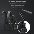 Bopai 61-98611 Large-capacity Waterproof First-layer Cowhide Laptop Backpack With USB+Type-C Port, 61-98611