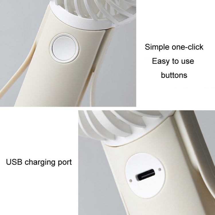 Portable Handheld Quiet Fan Silicone Hanging Neck Small Electrical Fan