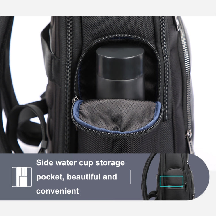 Bopai 61-91911 Large Capacity Business Waterproof Laptop Backpack With USB+Type-C Port, 61-91911