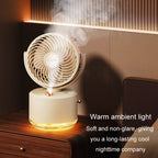 USB Charging Cooler Air Conditioning Fan Desktop Cooling Fan Swing Humidifier