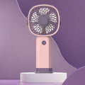 Handheld Portable Mini Multifunctional Fan With Phone Holder Function, Pink Purple with Battery, Yellow Green with Battery, Pink Purple no Battery, Yellow Green no Battery