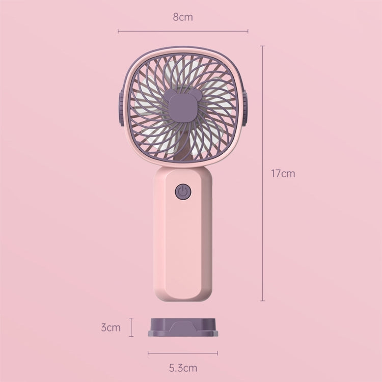 Handheld Portable Mini Multifunctional Fan With Phone Holder Function, Pink Purple with Battery, Yellow Green with Battery, Pink Purple no Battery, Yellow Green no Battery