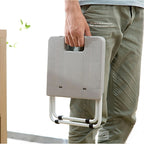 Portable Folding Stool Iron Frame Legs Lightweight Collapsible Chair