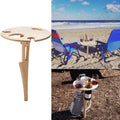 Wooden Lawn Folding Wine Table Outdoor Picnic Inserted Wine Rack Diameter 24cm, 24cm