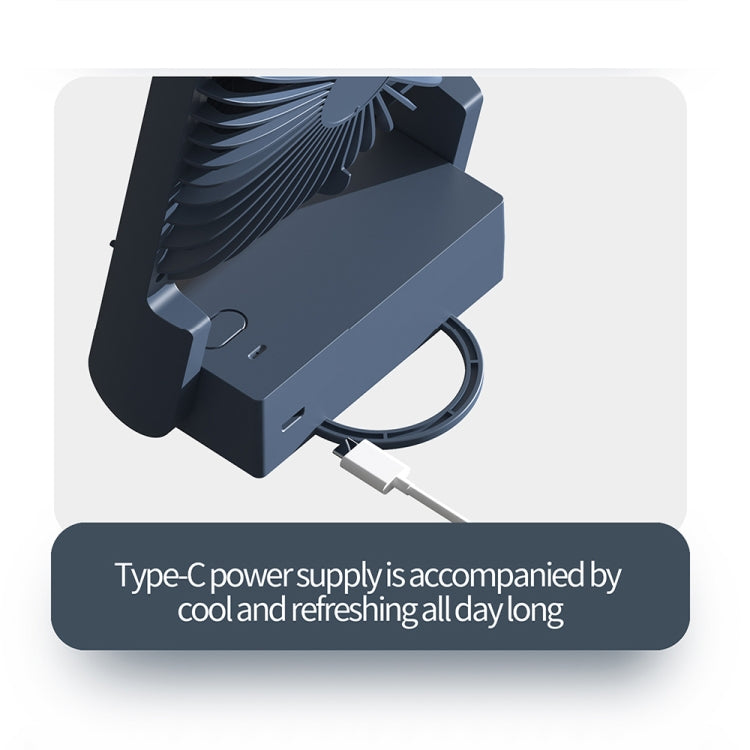 HX-123 USB Charging Wall-mounted Desktop Folding Thin and Light Small Fan