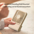HX-123 USB Charging Wall-mounted Desktop Folding Thin and Light Small Fan