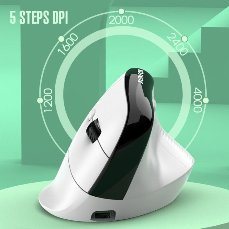 XUNSVFOX H5 Upright Vertical Dual Mode Mouse Rechargeable Wireless Business Office Mouse