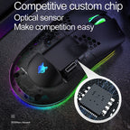 XUNSVFOX XYH80 Hollow Hole Rechargeable Wireless Gaming Mouse RGB Light Computer Office Mouse, XYH80