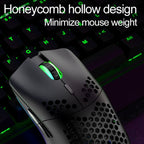 XUNSVFOX XYH80 Hollow Hole Rechargeable Wireless Gaming Mouse RGB Light Computer Office Mouse, XYH80