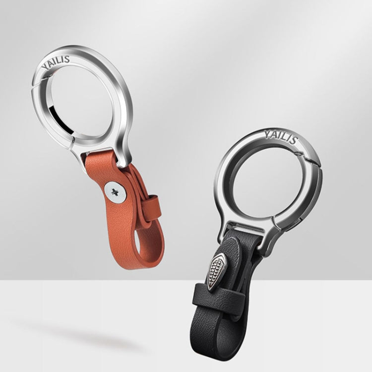 YAILIS Zinc Alloy Car Keychain Multi-functional Belt Hook Key Holder For Men & Women, Quartz Black, Quartz Coffee, Quartz Brown