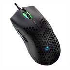 XUNSVFOX XYH90 Wired Hollow Hole Mouse RGB Illuminated Macro Programming Gaming Mouse, XYH90