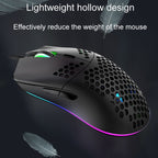 XUNSVFOX XYH90 Wired Hollow Hole Mouse RGB Illuminated Macro Programming Gaming Mouse, XYH90
