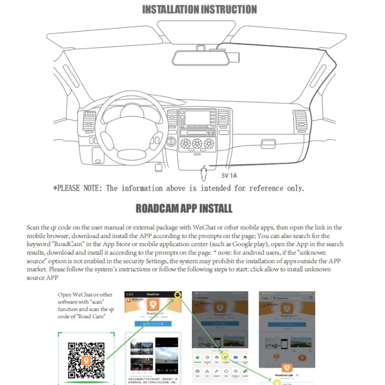 S600 1080P Wifi Dash Cam 170 Degree Wide Angle Lens Hidden Car Driving Recorder