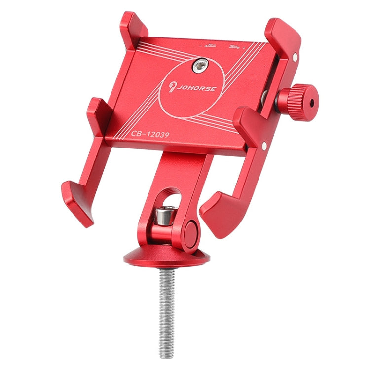 JOHORSE Bicycle Shockproof Mobile Phone Holder Motorcycle Riding Equipment, Stem Red, Stem Black, Stem Silver, Handlebar Red, Handlebar Black, Handlebar Silver