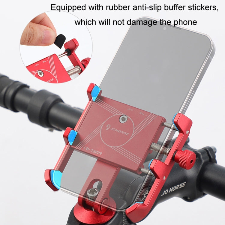 JOHORSE Bicycle Shockproof Mobile Phone Holder Motorcycle Riding Equipment, Stem Red, Stem Black, Stem Silver, Handlebar Red, Handlebar Black, Handlebar Silver