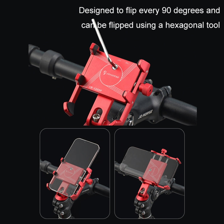 JOHORSE Bicycle Shockproof Mobile Phone Holder Motorcycle Riding Equipment, Stem Red, Stem Black, Stem Silver, Handlebar Red, Handlebar Black, Handlebar Silver