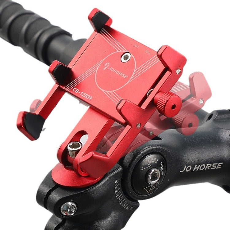 JOHORSE Bicycle Shockproof Mobile Phone Holder Motorcycle Riding Equipment, Stem Red, Stem Black, Stem Silver, Handlebar Red, Handlebar Black, Handlebar Silver