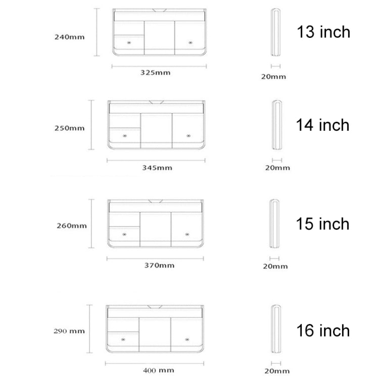 Multi-layer Waterproof and Shock-absorbing Laptop Sleeve Laptop Storage Bag, 13 inch, 14 inch, 15 inch, 16 inch