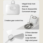 USB Plug-in Version Small Ceiling Fan Camping Outdoor Portable Hanging Fan