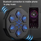 Bluetooth Intelligent Music Boxing Trainer Wall Mounted Electronic Boxing Practice, With Children Gloves, With Adult Red Gloves, With Adult Black Gloves