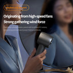 Outdoor Handheld Turbine Digital Display 100-Speed High-Speed Mini Fan, White, Black, Navy Blue