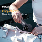 Outdoor Handheld Turbine Digital Display 100-Speed High-Speed Mini Fan, White, Black, Navy Blue