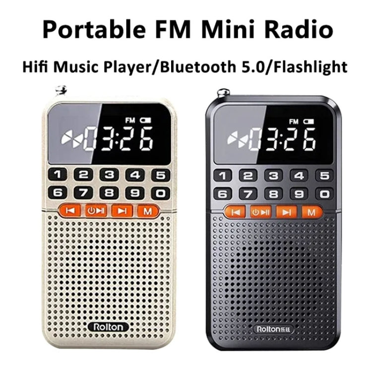 Rolton T1 Portable Radio Receiver Old People Singing Opera Player Mini Stereo Walkman