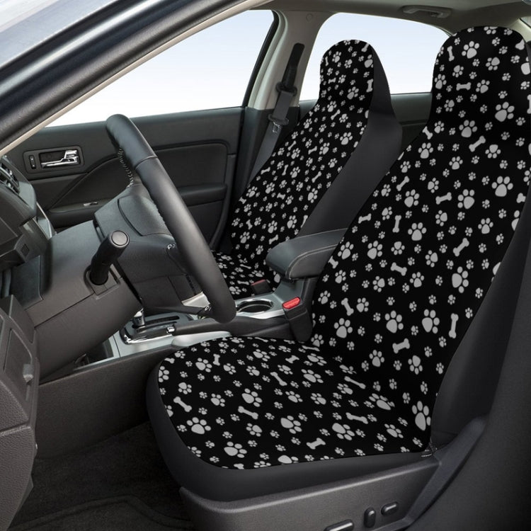Car Universal Printed Seat Protector Automobile Decoration Supplies, Footprint And Bone