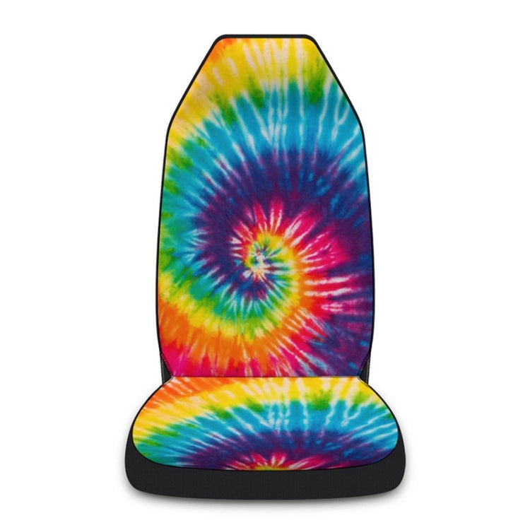 Car Universal Printed Seat Protector Automobile Decoration Supplies, Coloful Swirls