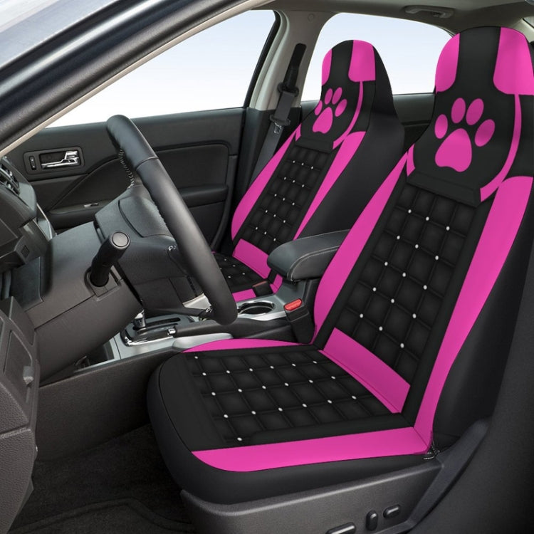 Car Universal Printed Seat Protector Automobile Decoration Supplies, Pink Footprints