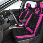Car Universal Printed Seat Protector Automobile Decoration Supplies, Pink Footprints