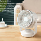 Air Circulation Fan Automatic Oscillating Head Desktop Fan With LED Light