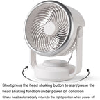 Air Circulation Fan Automatic Oscillating Head Desktop Fan With LED Light