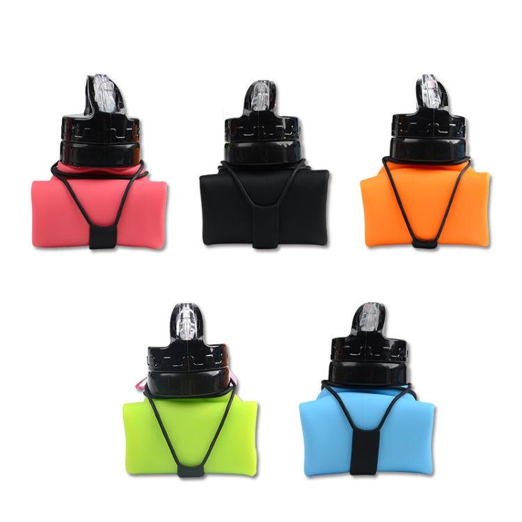 600ml Folding Silicone Riding Water Cup Portable Environmental Protection Shatterproof Silicone Water Bottle