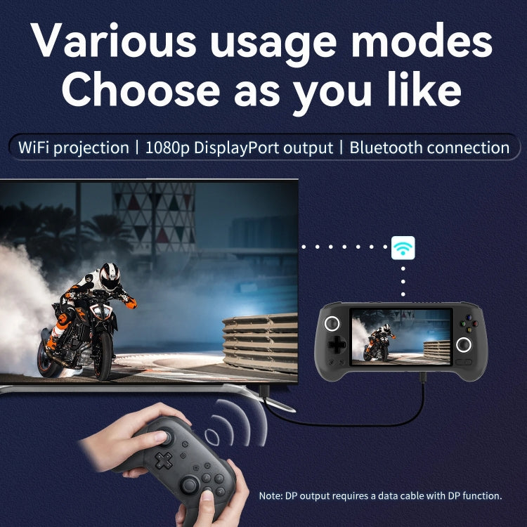 ANBERNIC RG556 Handheld Game Console Android 13 System 5.48-Inch AMOLED Screen WIFI Bluetooth Game Player, 128GB+128GB, 128GB+256GB