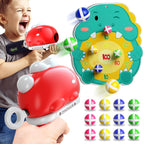Children Dinosaur Sticky Balls Target Shooting Parent-child Interactive Outdoor Sports Toy, Triceratops Green, Triceratops Pink, Dinosaur Green, Dinosaur Red