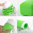 600ml Food Class Silicone Folding Outdoor Water Cup Portable Cycling Water Bottle