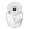 USB Charging Folding Desktop Spray Humidification Fan with Night Light