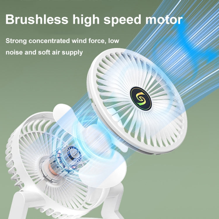 USB Charging Folding Desktop Spray Humidification Fan with Night Light