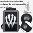 Multifunctional Waterproof Business Sports Laptop Backpack with USB Port, 15 inch, 17 inch
