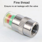 4pcs /Set Vehicle Tire Valve Caps High Precision Tire Pressure Monitoring Warning Cap, Plastic Core