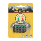 4pcs /Set Vehicle Tire Valve Caps High Precision Tire Pressure Monitoring Warning Cap, Plastic Core