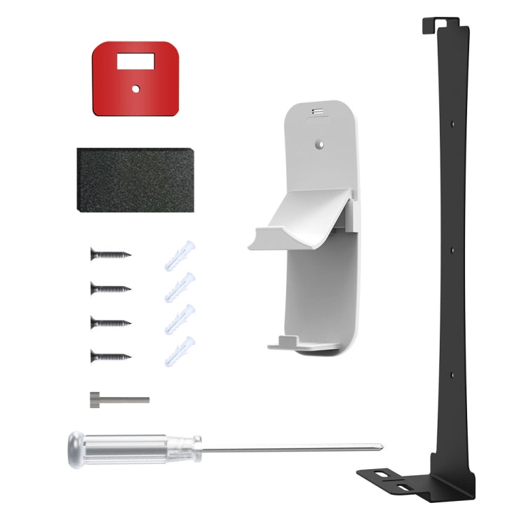 For PS5 Slim JYS-P5193 Console Wall Mount Hanging Storage Rack With Headphone Grip Organizer, For PS5 Slim (Black), For PS5 Slim (White)