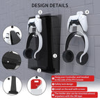 For PS5 Slim JYS-P5193 Console Wall Mount Hanging Storage Rack With Headphone Grip Organizer, For PS5 Slim (Black), For PS5 Slim (White)